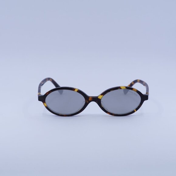 Miu Miu MU04ZSF VAU07F Sunglasses Honey Havana Oval Frame main image 5